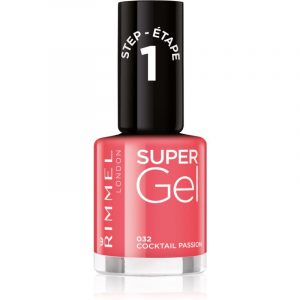 Rimmel Super Gel Step 1 żelowy lakier do paznokci bez konieczności użycia lampy UV/LED odcień 032 Cocktail Passion 12 ml