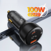 Baseus Superme Digital Display | Ładowarka samochodowa USB Type-C USB-C 100W Power Delivery 3.0 Quick Charge 4.0 SCP