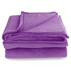 Koc 220×240 Mic mikrofibra ciepły gruby fioletowy