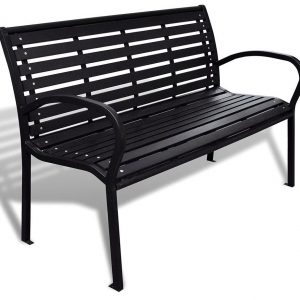 Ławka ogrodowa Dess – czarna