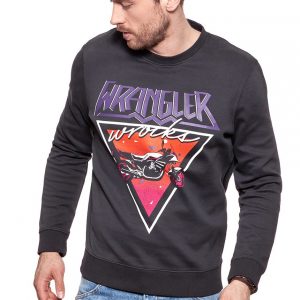 BLUZA WRANGLER MĘSKA CREW SWEAT FADED BLACK W6559IHV6