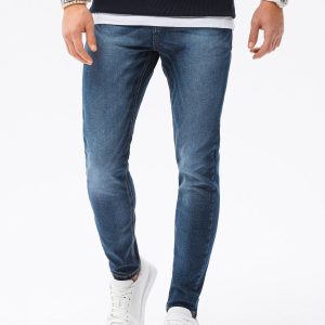 Spodnie męskie jeansowe P1023 – ciemnoniebieskie – XXL