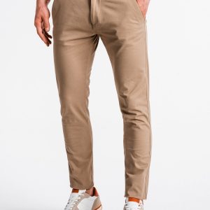 Spodnie męskie chino P830 – beżowe – M