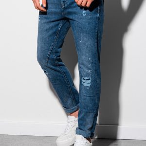 Spodnie męskie jeansowe P935 – niebieskie – XXL