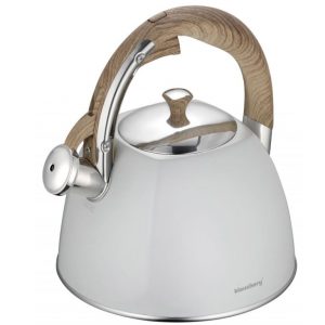 Czajnik stalowy Klausberg KB 7500 z gwizdkiem na indukcję biały 3 Litry