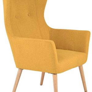 Fotel uszak wypoczynkowy Devan – musztardowy