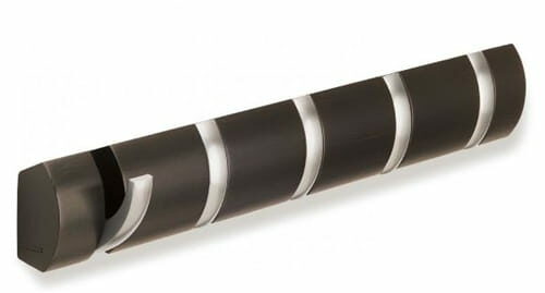 Nowoczesny wieszak ścienny Flip 5 brąz / espresso – Umbra