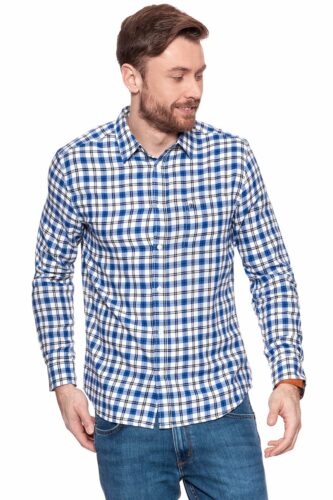 KOSZULA WRANGLER L/S 1PKT SHIRT KOSZULA WRANGLER BLUE W5760ML05