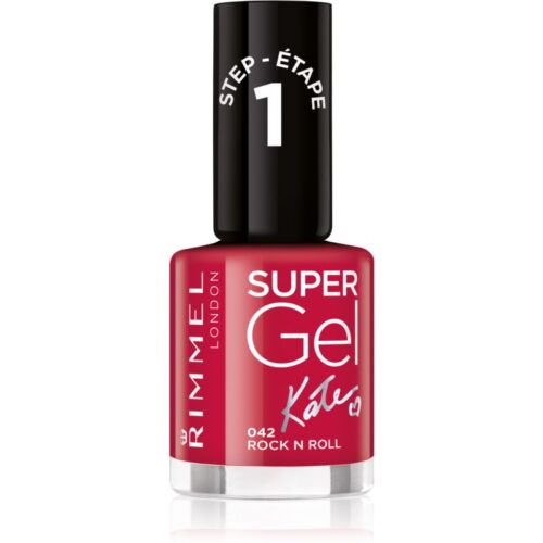 Rimmel Super Gel By Kate żelowy lakier do paznokci bez konieczności użycia lampy UV/LED odcień 042 Rock n Roll 12 ml