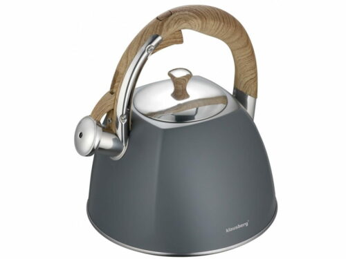 Czajnik stalowy Klausberg KB 7501 z gwizdkiem na indukcję szary 3 Litry