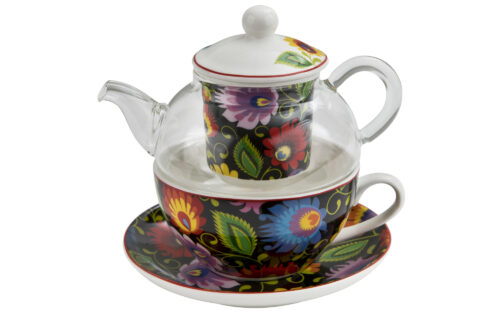 Filiżanka ze szklanym dzbankiem DUO ETNO