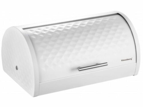 Chlebak metalowy Klausberg KB 7541 pojemnik na pieczywo biały