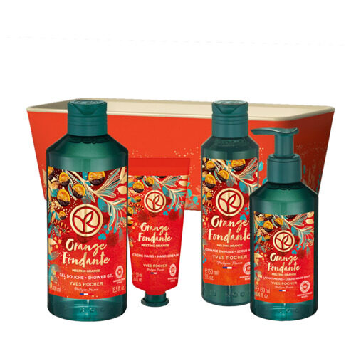 Zestaw Pomarańcza w czekoladzie z metalowym koszykiem