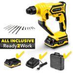 Akumulatorowa młotowiertarka PRDS 10-20V plus Lampa robocza PWLS10